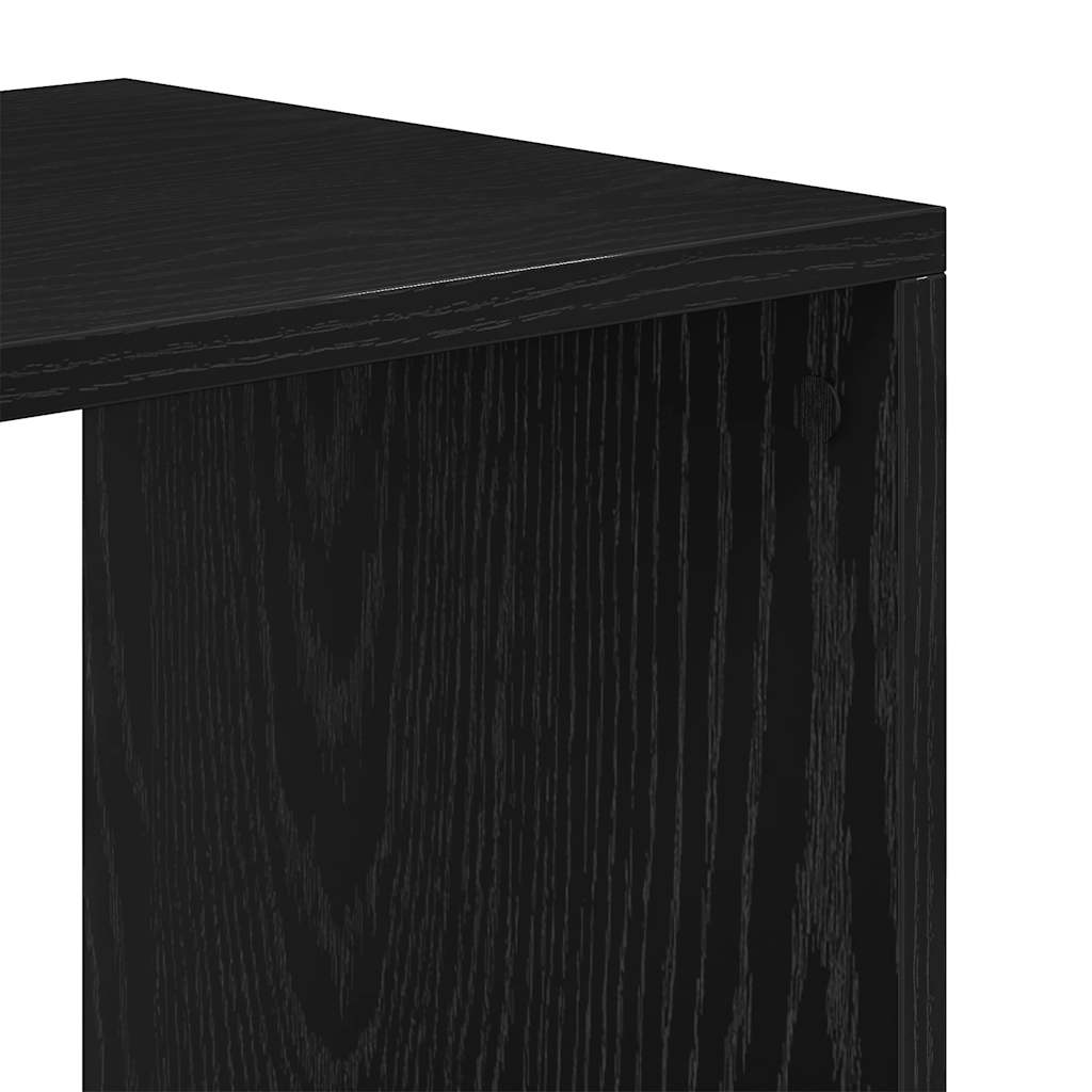 könyvszekrény fekete 66x31x112 cm szerelt fa