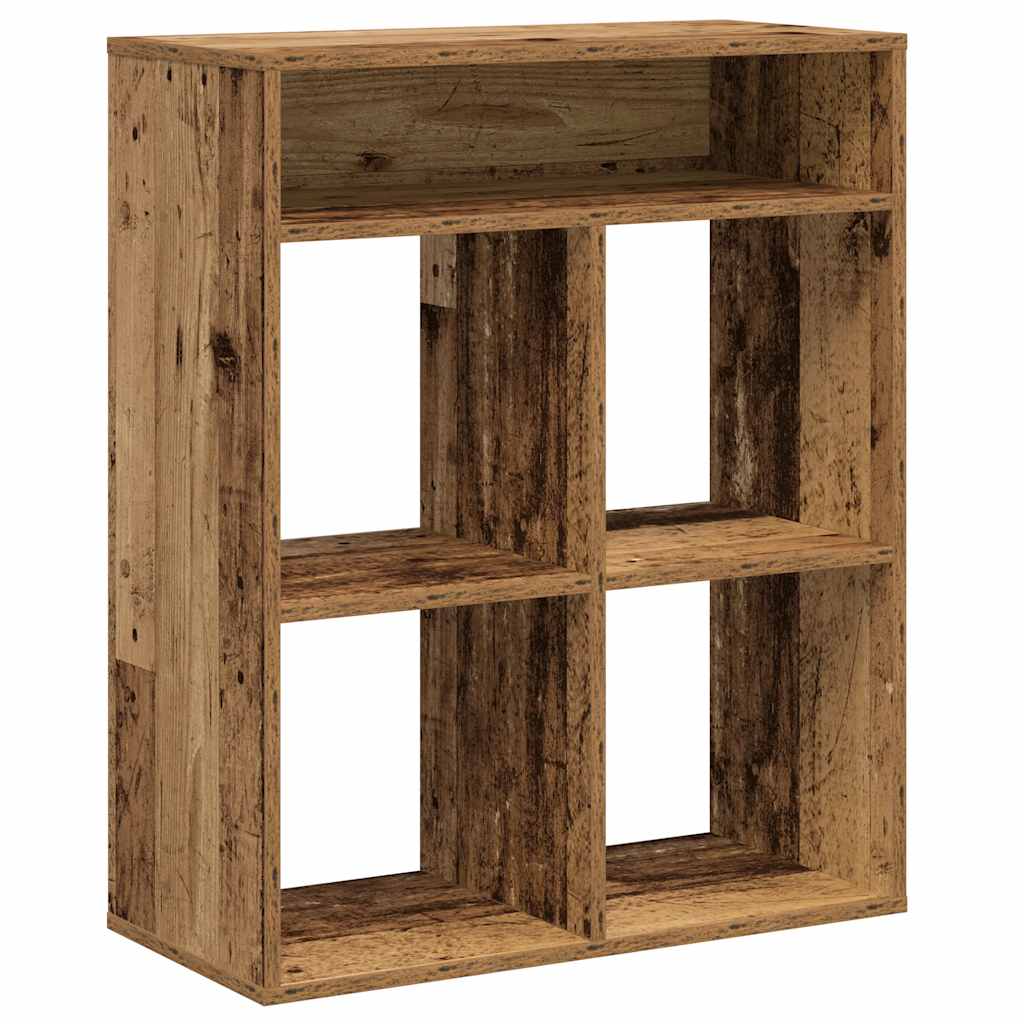 könyvszekrény antik fa 66x31x80 cm szerelt fa