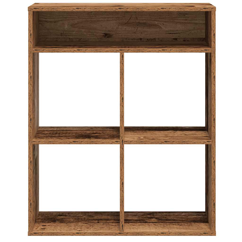 könyvszekrény antik fa 66x31x80 cm szerelt fa