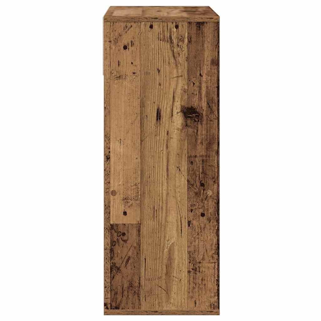 könyvszekrény antik fa 66x31x80 cm szerelt fa