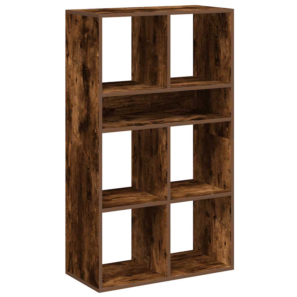 könyvszekrény füstös tölgy 66x31x112 cm szerelt fa