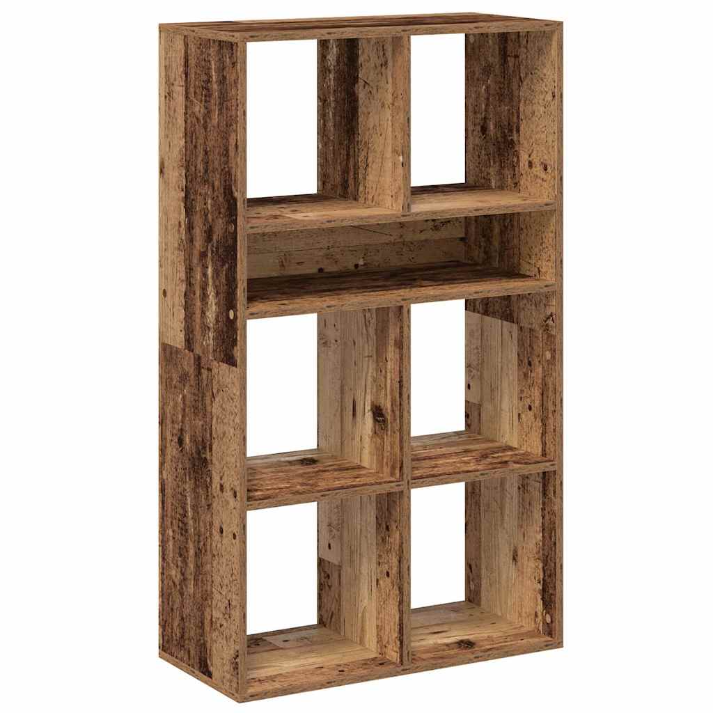 könyvszekrény antik fa 66x31x112 cm szerelt fa