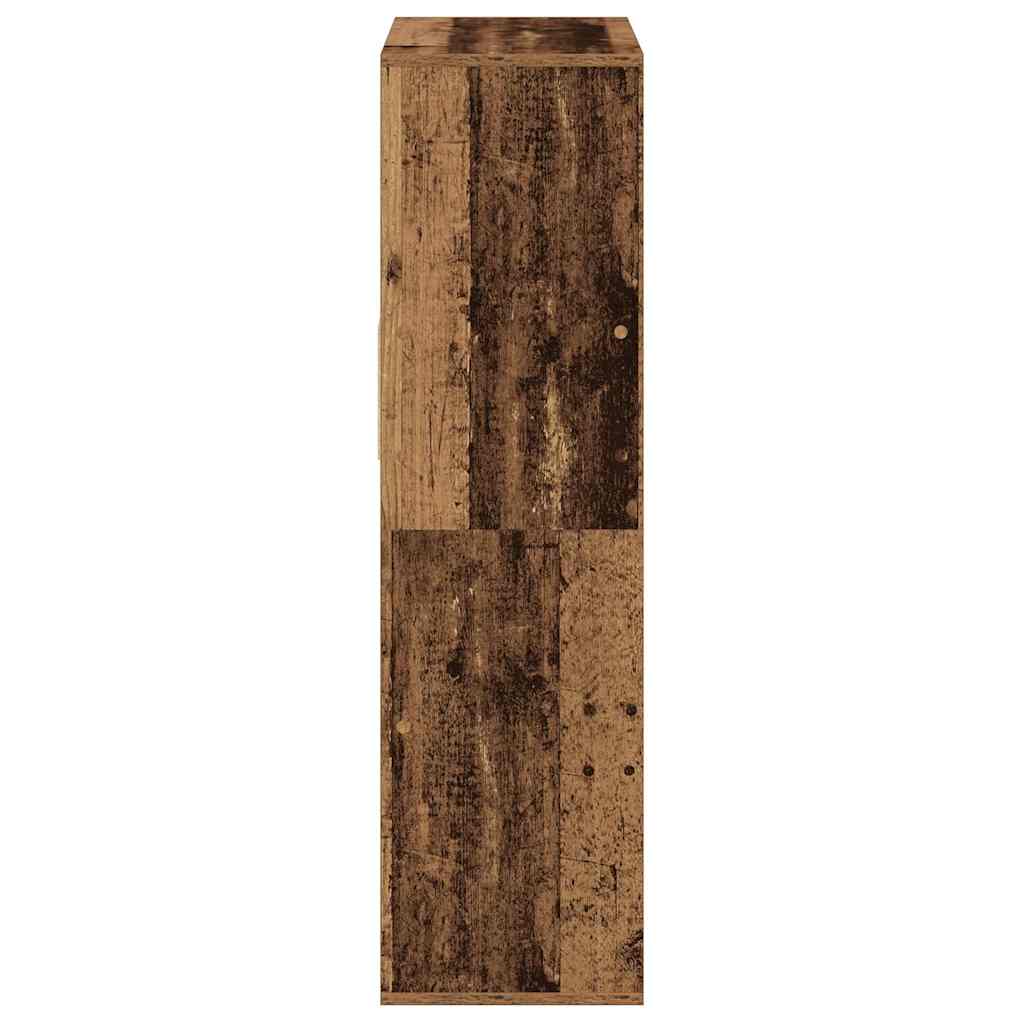 könyvszekrény antik fa 66x31x112 cm szerelt fa