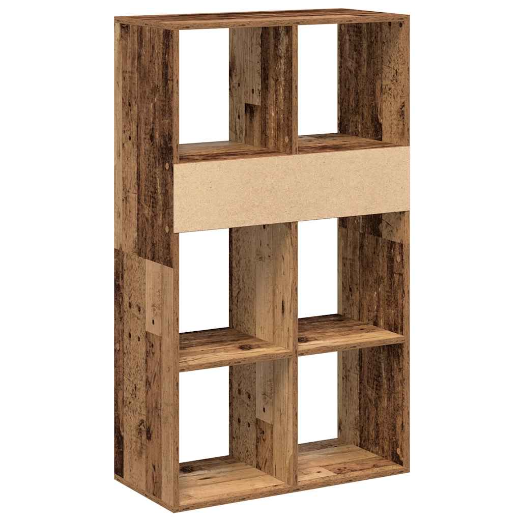 könyvszekrény antik fa 66x31x112 cm szerelt fa