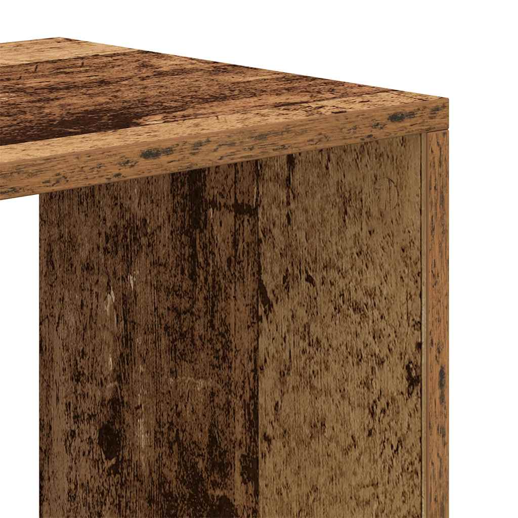 könyvszekrény antik fa 66x31x112 cm szerelt fa