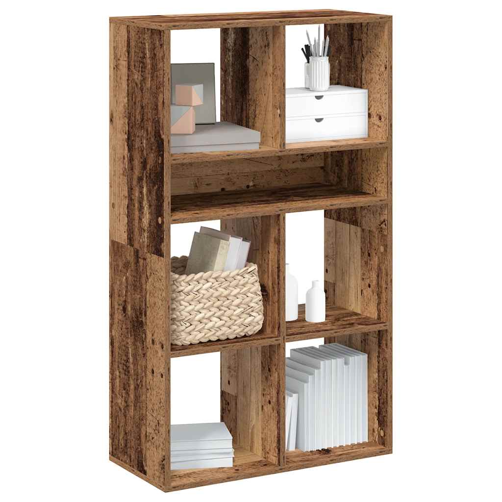 könyvszekrény antik fa 66x31x112 cm szerelt fa