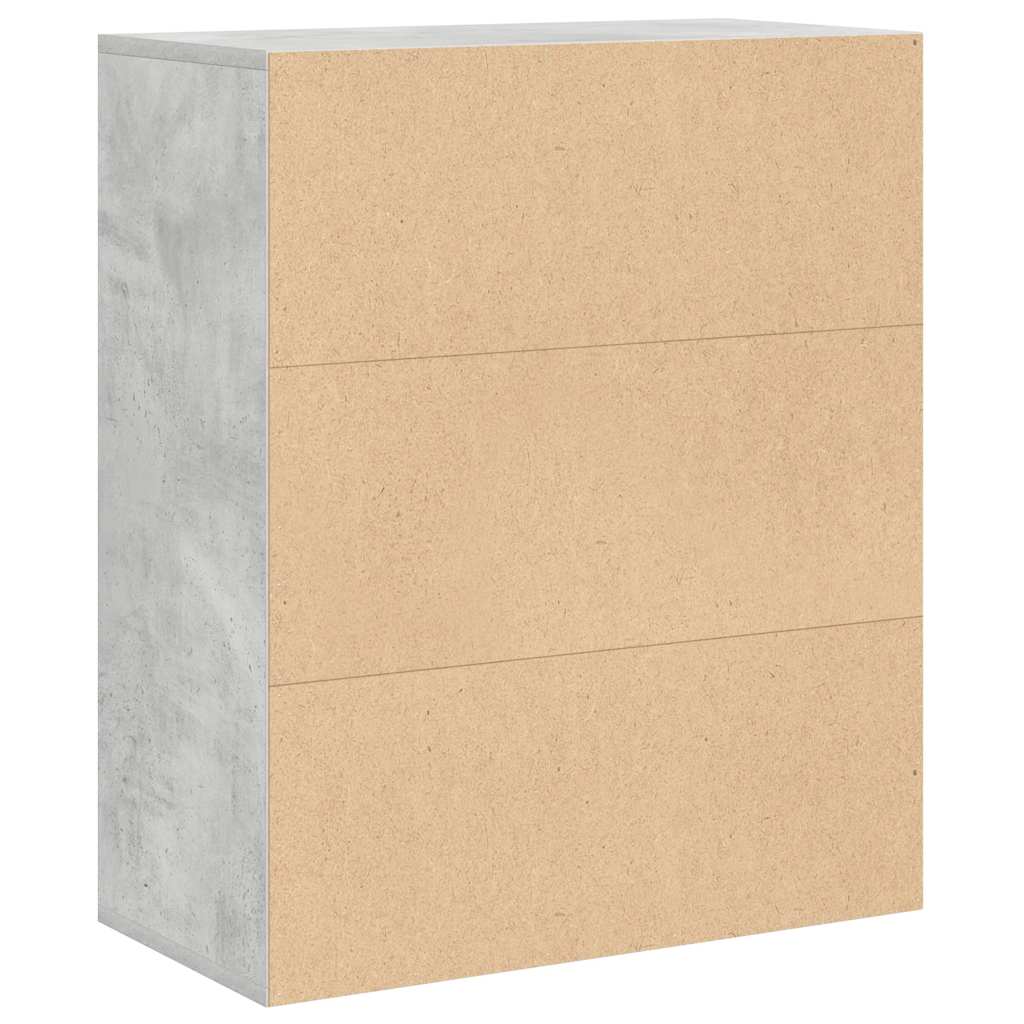 könyvszekrény betonszürke 60x30x71,5 cm szerelt fa