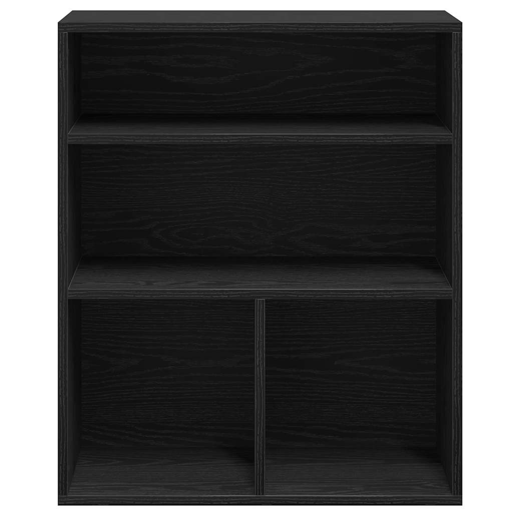 könyvszekrény fekete 60x30x71,5 cm szerelt fa