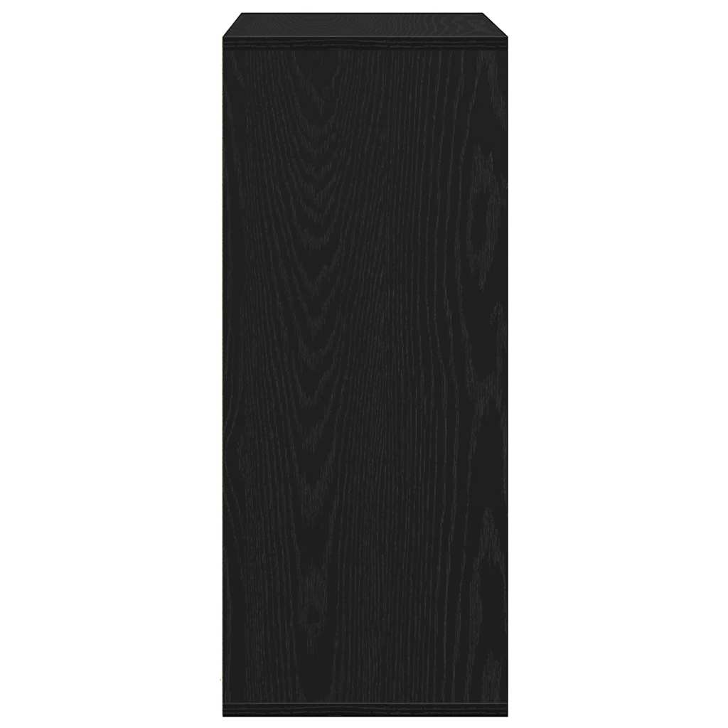 könyvszekrény fekete 60x30x71,5 cm szerelt fa