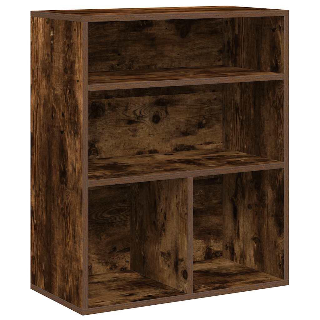 könyvszekrény füstös tölgy 60x30x71,5 cm szerelt fa