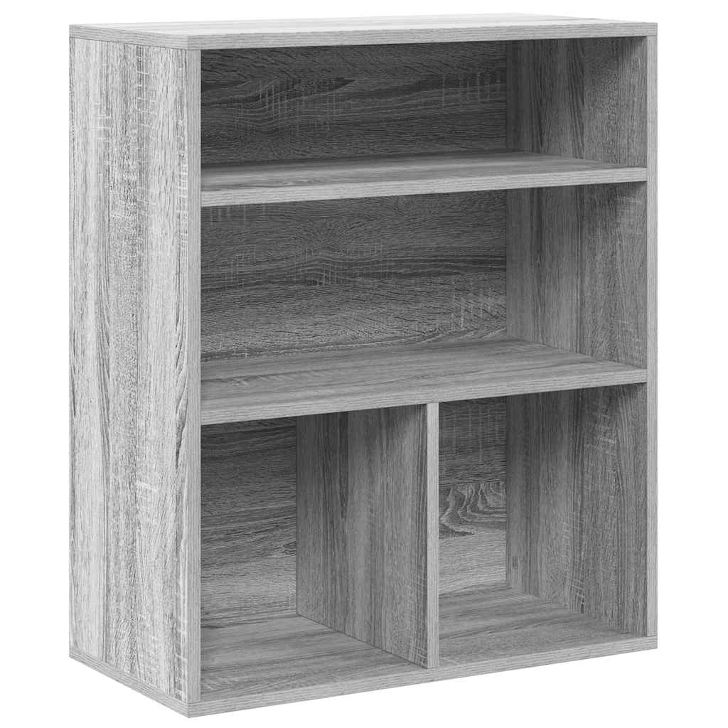 könyvszekrény szürke sonoma 60x30x71,5 cm szerelt fa
