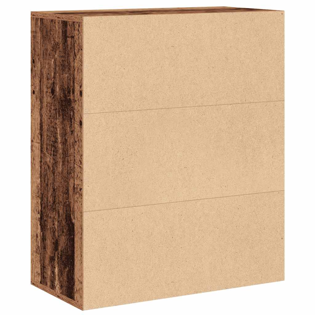 könyvszekrény antik fa 60x30x71,5 cm szerelt fa