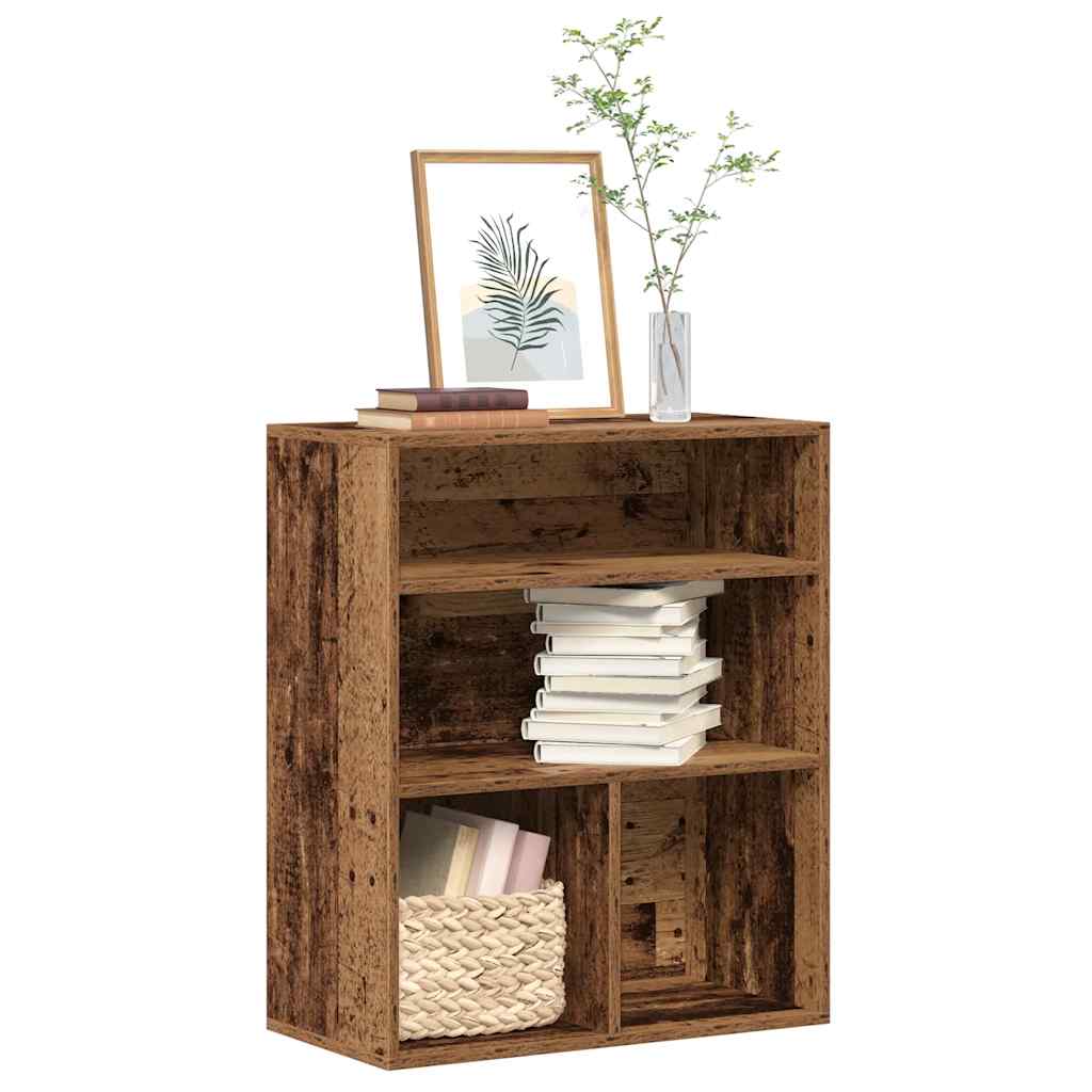 könyvszekrény antik fa 60x30x71,5 cm szerelt fa