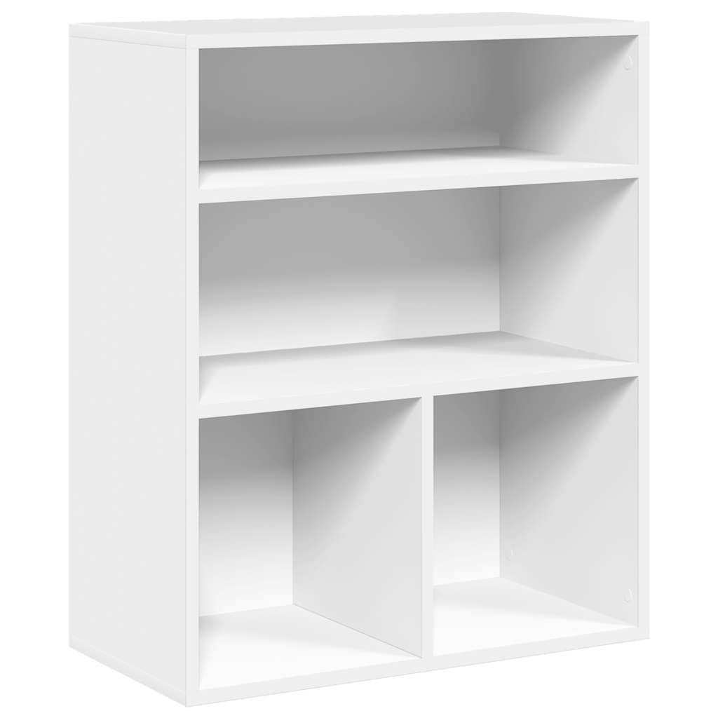 könyvszekrény fehér 60x30x71,5 cm szerelt fa