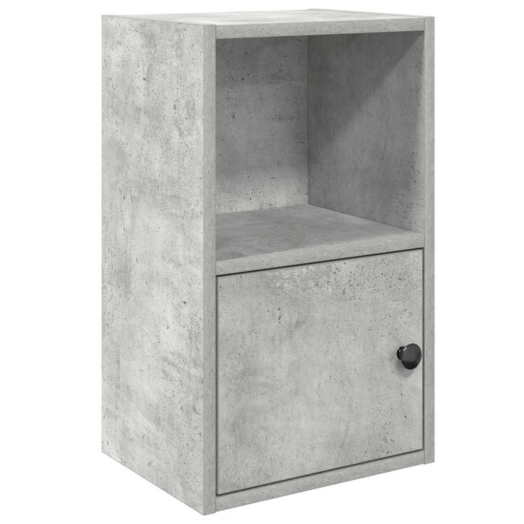 betonszürke szerelt fa könyvespolc 31x24x52 cm