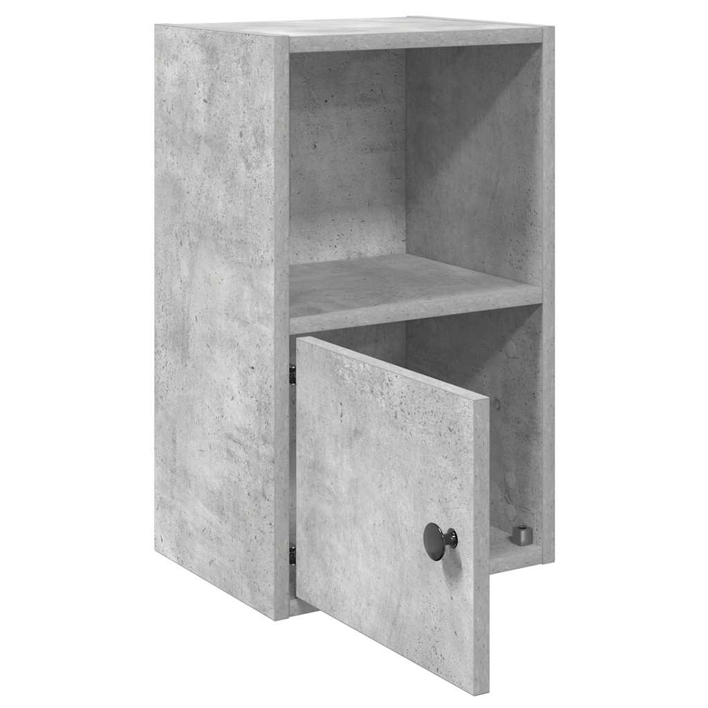 betonszürke szerelt fa könyvespolc 31x24x52 cm