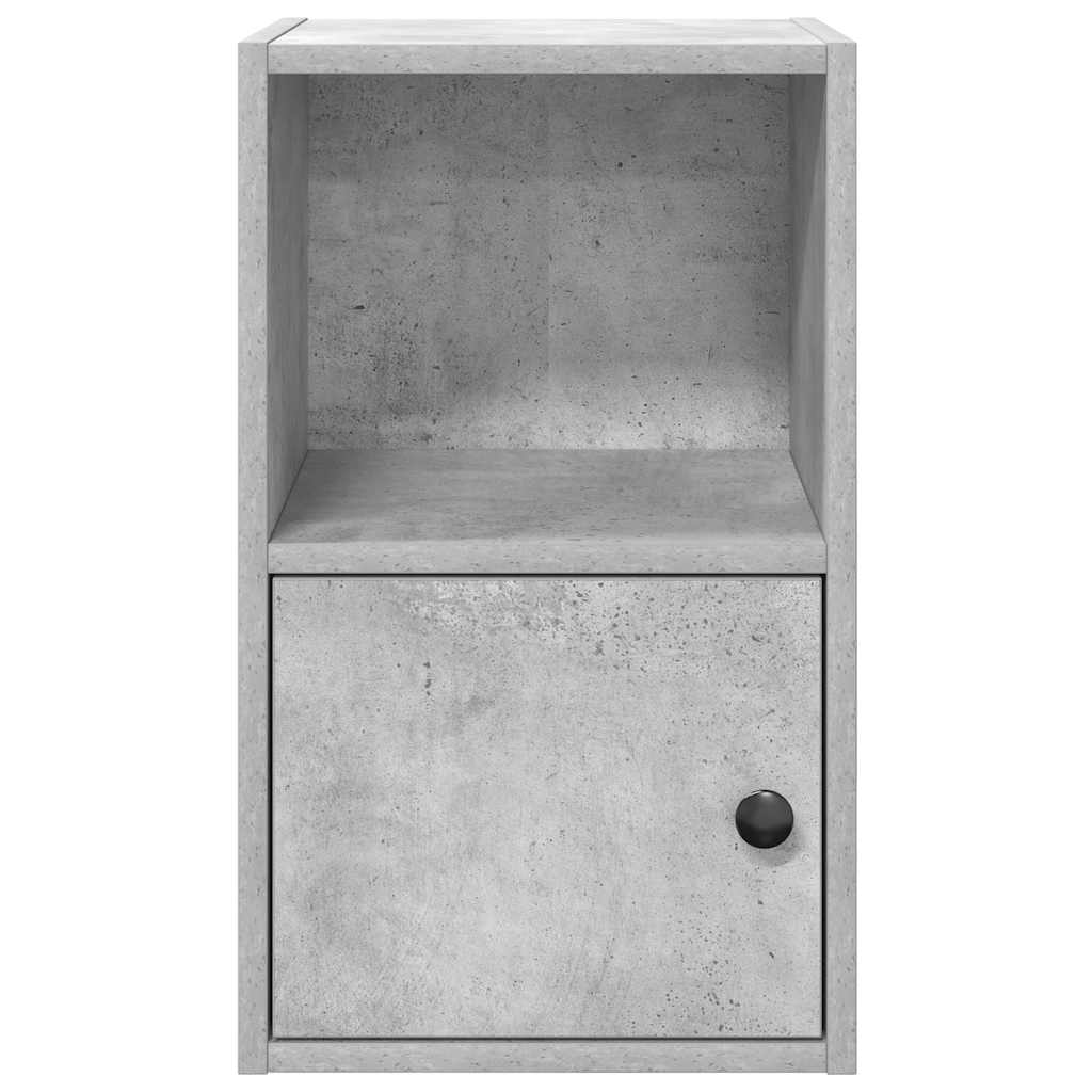 betonszürke szerelt fa könyvespolc 31x24x52 cm