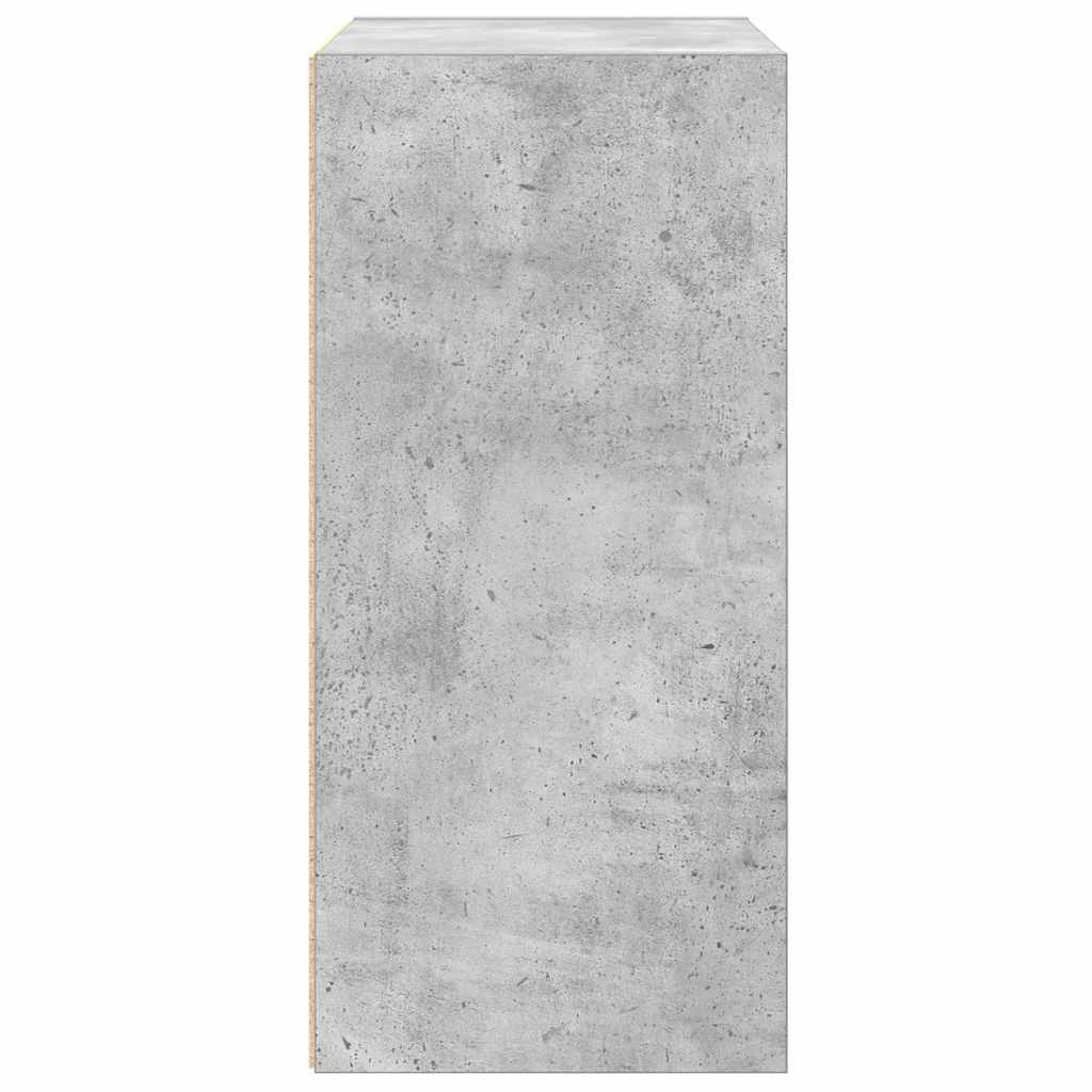 betonszürke szerelt fa könyvespolc 31x24x52 cm