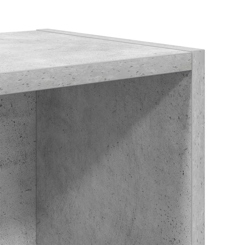 betonszürke szerelt fa könyvespolc 31x24x52 cm