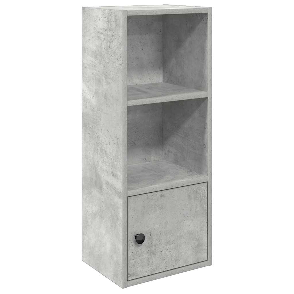 betonszürke szerelt fa könyvespolc 31x24x77 cm