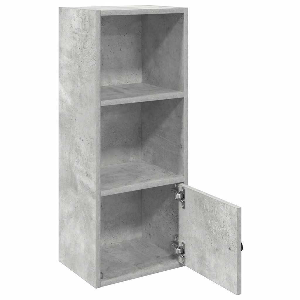 betonszürke szerelt fa könyvespolc 31x24x77 cm