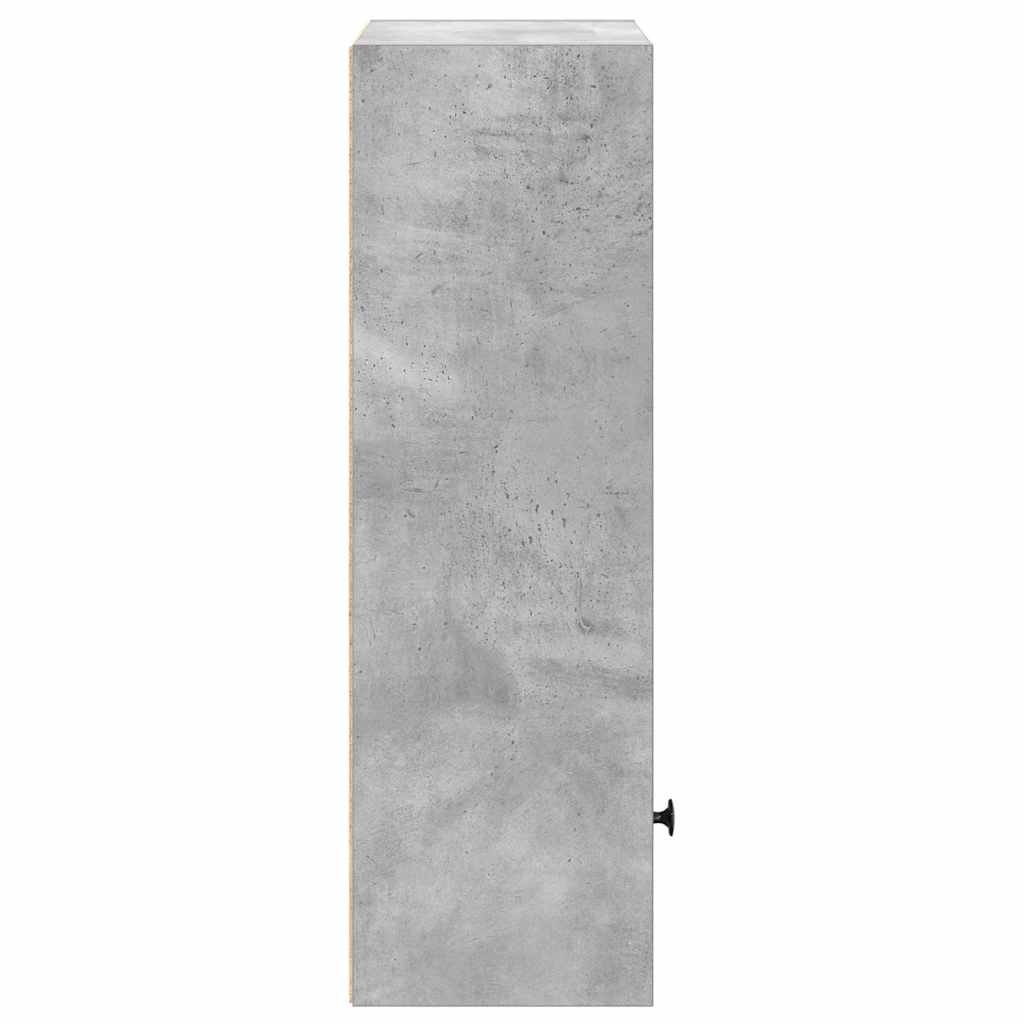 betonszürke szerelt fa könyvespolc 31x24x77 cm