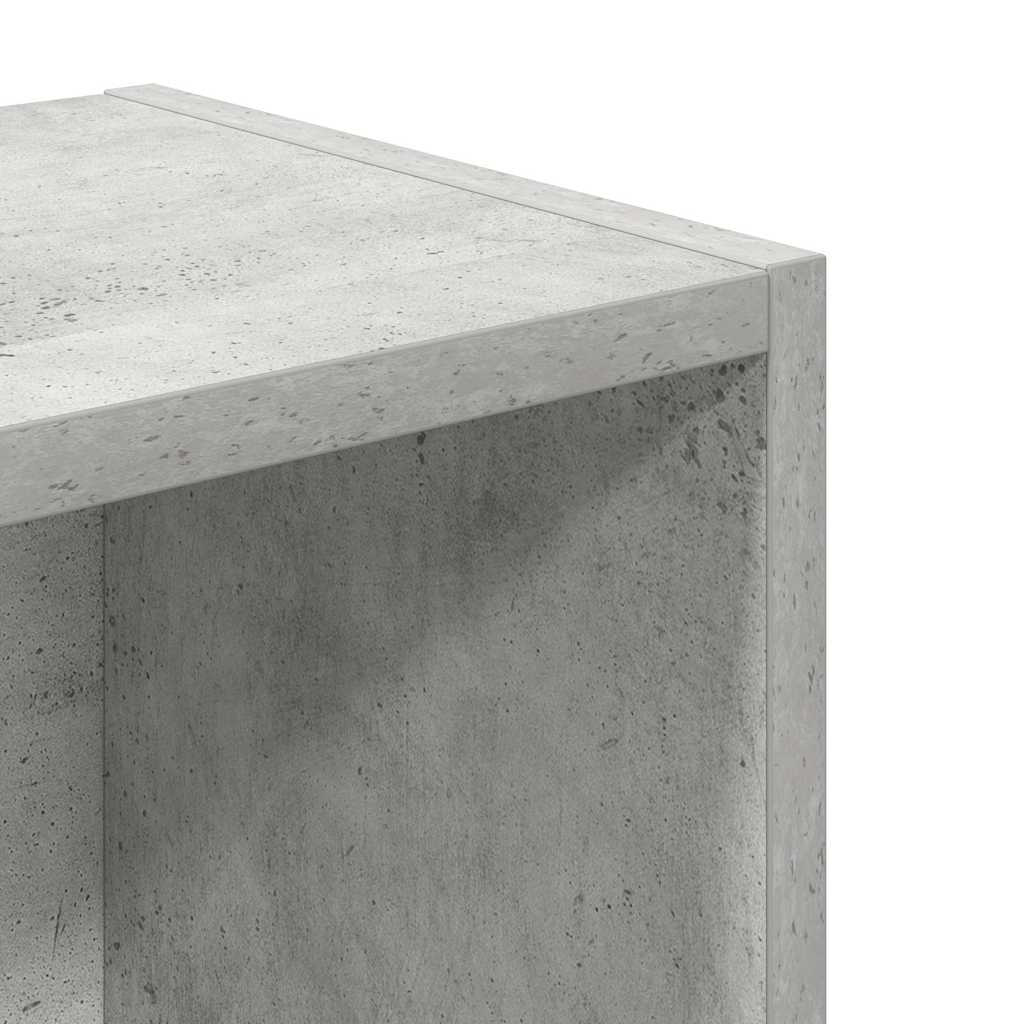 betonszürke szerelt fa könyvespolc 31x24x77 cm