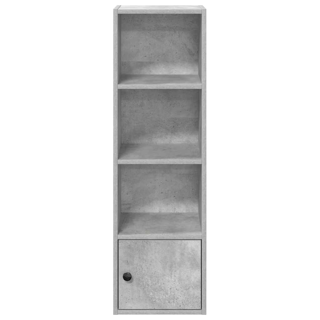 betonszürke szerelt fa könyvespolc 31x24x102 cm