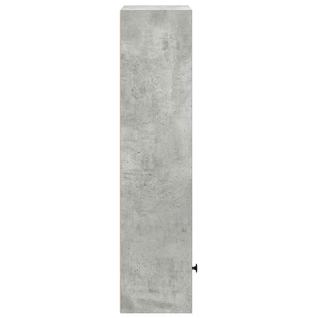 betonszürke szerelt fa könyvespolc 31x24x102 cm