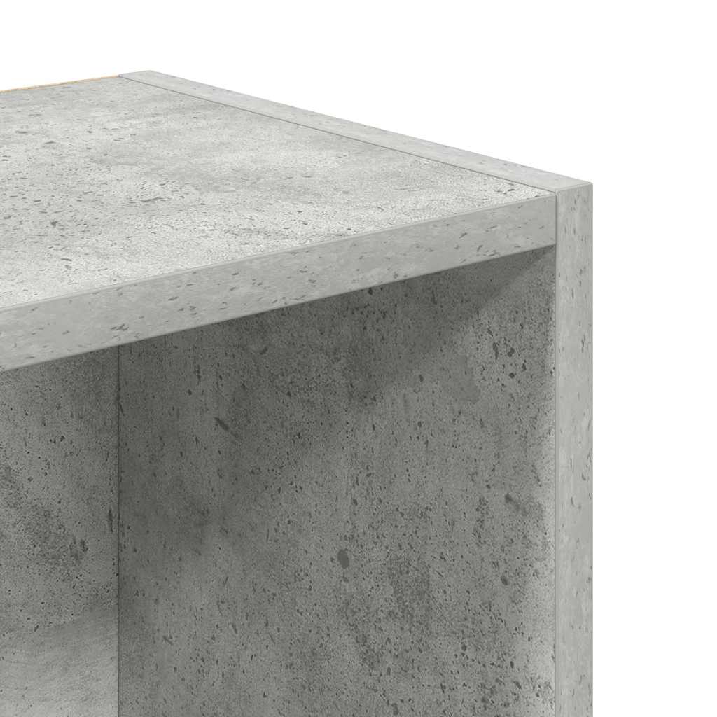 betonszürke szerelt fa könyvespolc 31x24x102 cm