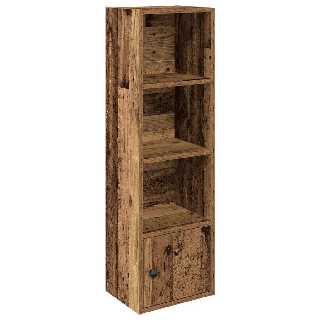 antik fa színű szerelt fa könyvespolc 31x24x102 cm