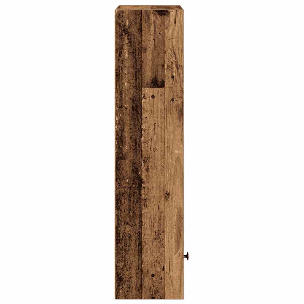antik fa színű szerelt fa könyvespolc 31x24x102 cm