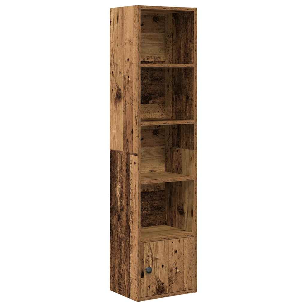 antik fa színű szerelt fa könyvszekrény 31x24x127 cm