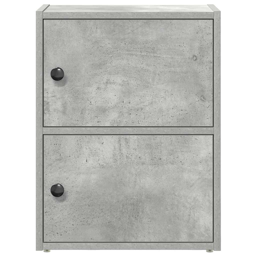 betonszürke szerelt fa könyvespolc 40x24x52 cm