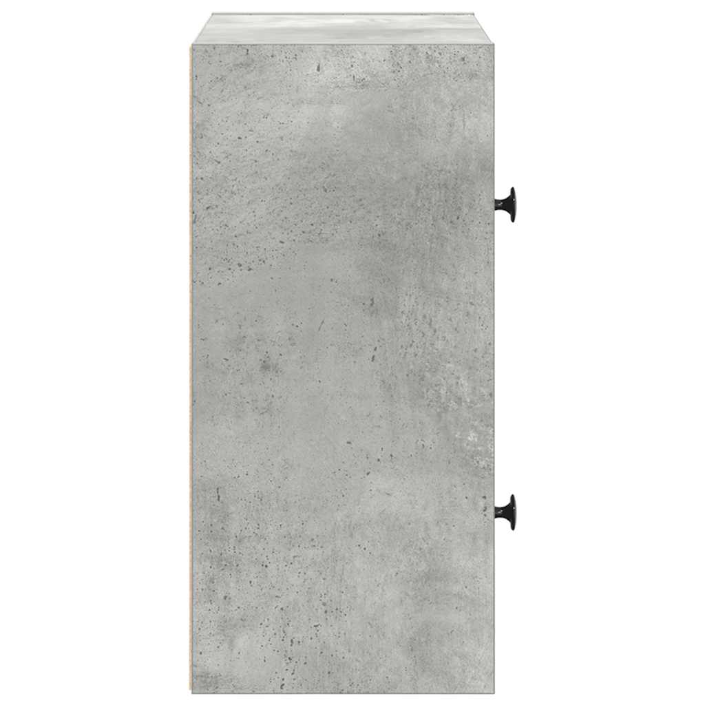 betonszürke szerelt fa könyvespolc 40x24x52 cm