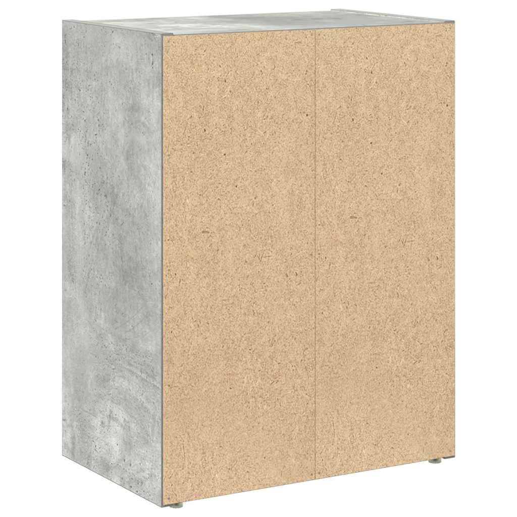 betonszürke szerelt fa könyvespolc 40x24x52 cm