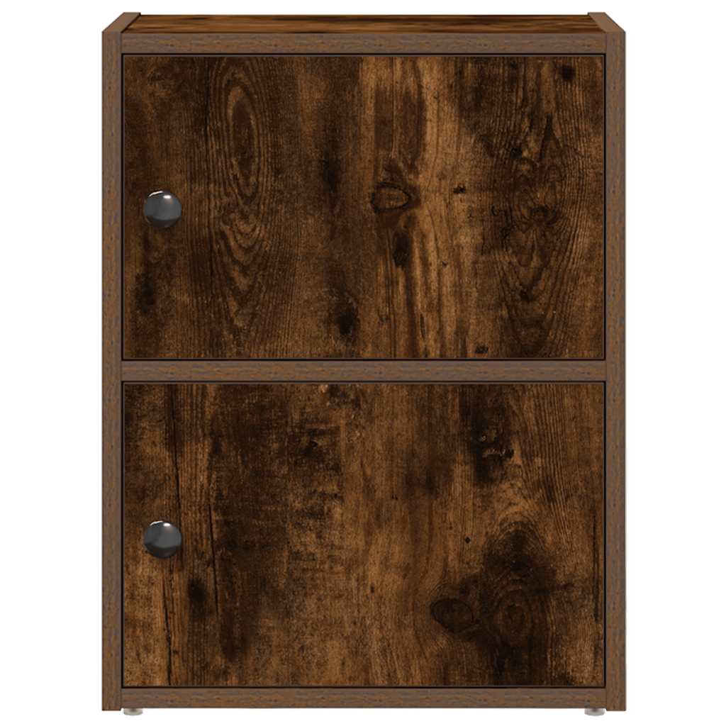 füstös tölgy színű szerelt fa könyvszekrény 40x24x52 cm