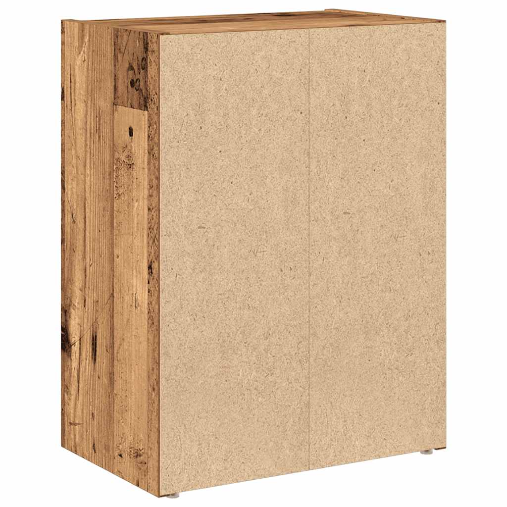 antik fa színű szerelt fa könyvespolc 40x24x52 cm