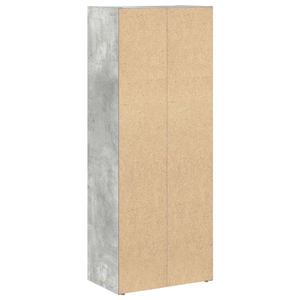betonszürke szerelt fa könyvespolc 40x24x102 cm