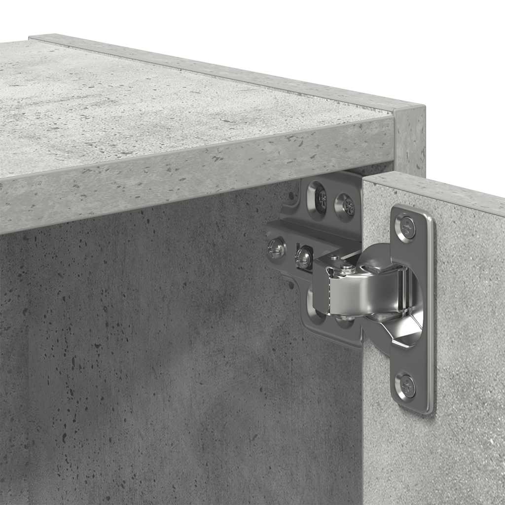 betonszürke szerelt fa könyvespolc 40x24x102 cm