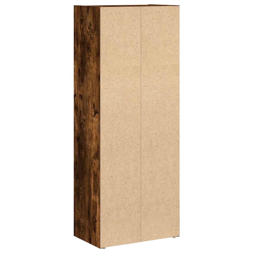 füstös tölgy színű szerelt fa könyvszekrény 40x24x102 cm
