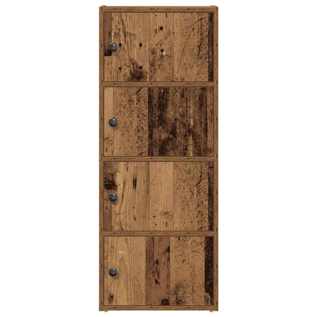 antik fa színű szerelt fa könyvespolc 40x24x102 cm
