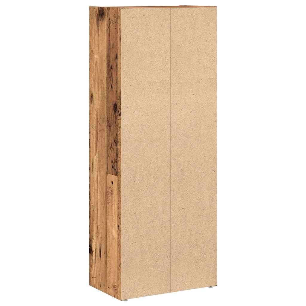 antik fa színű szerelt fa könyvespolc 40x24x102 cm