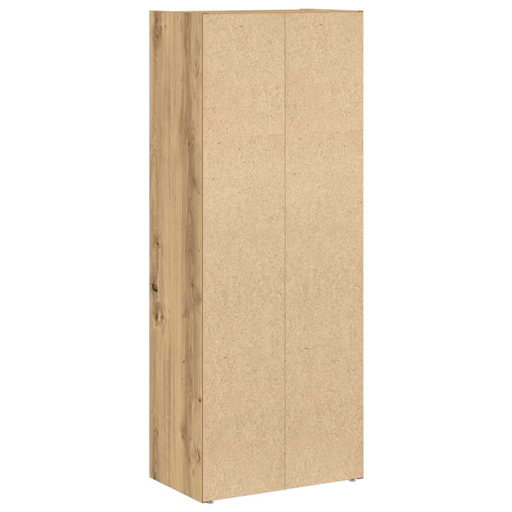 kézműves tölgy színű szerelt fa könyvespolc 40x24x102 cm