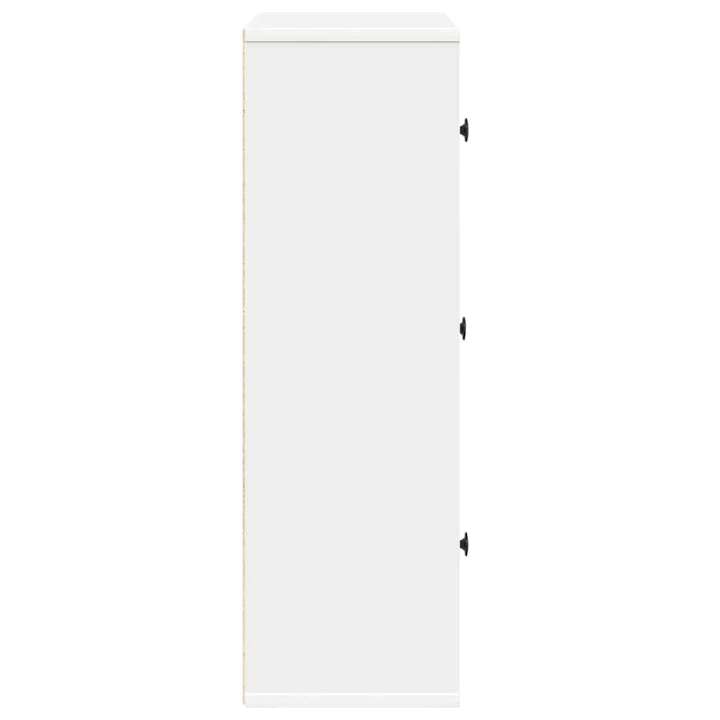 fehér szerelt fa könyvespolc 60x24x76,5 cm