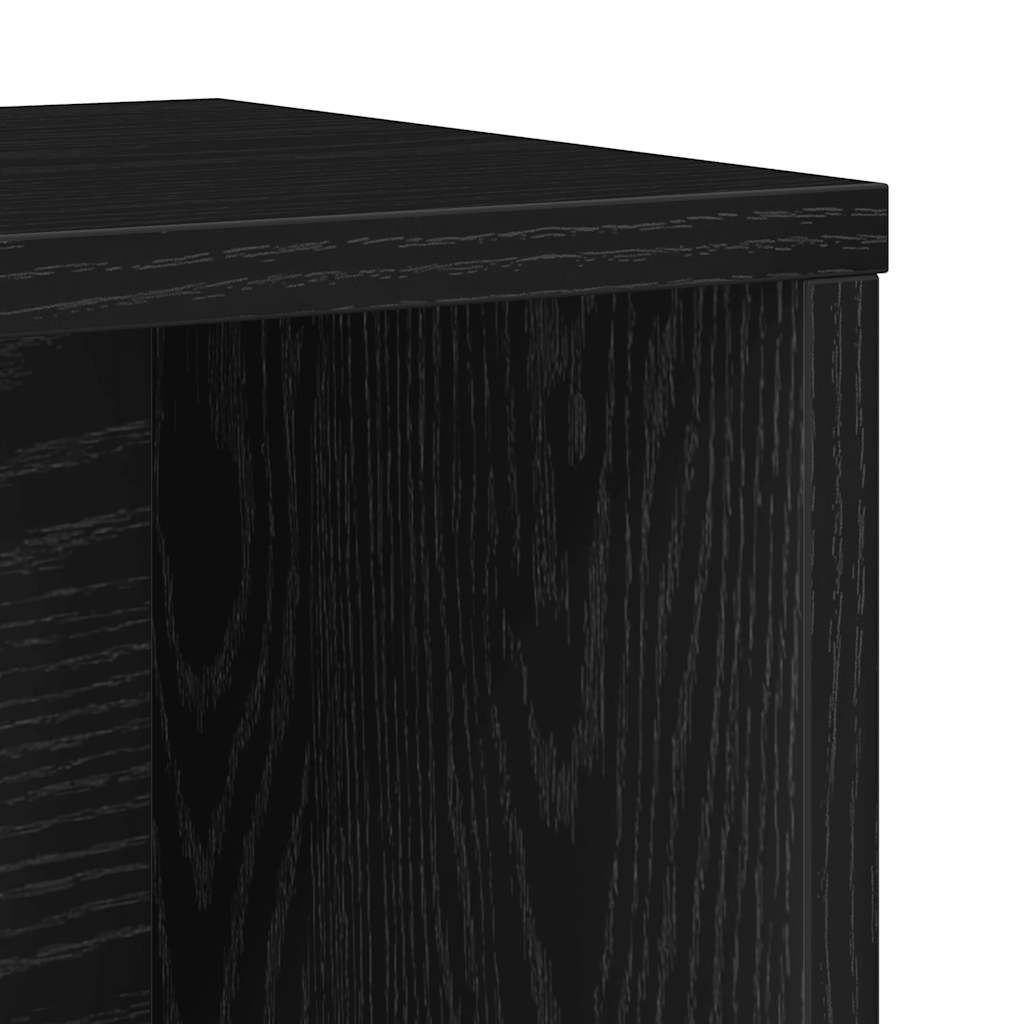 Könyvespolc fekete tölgy 60x24x76,5 cm Gépesített fa