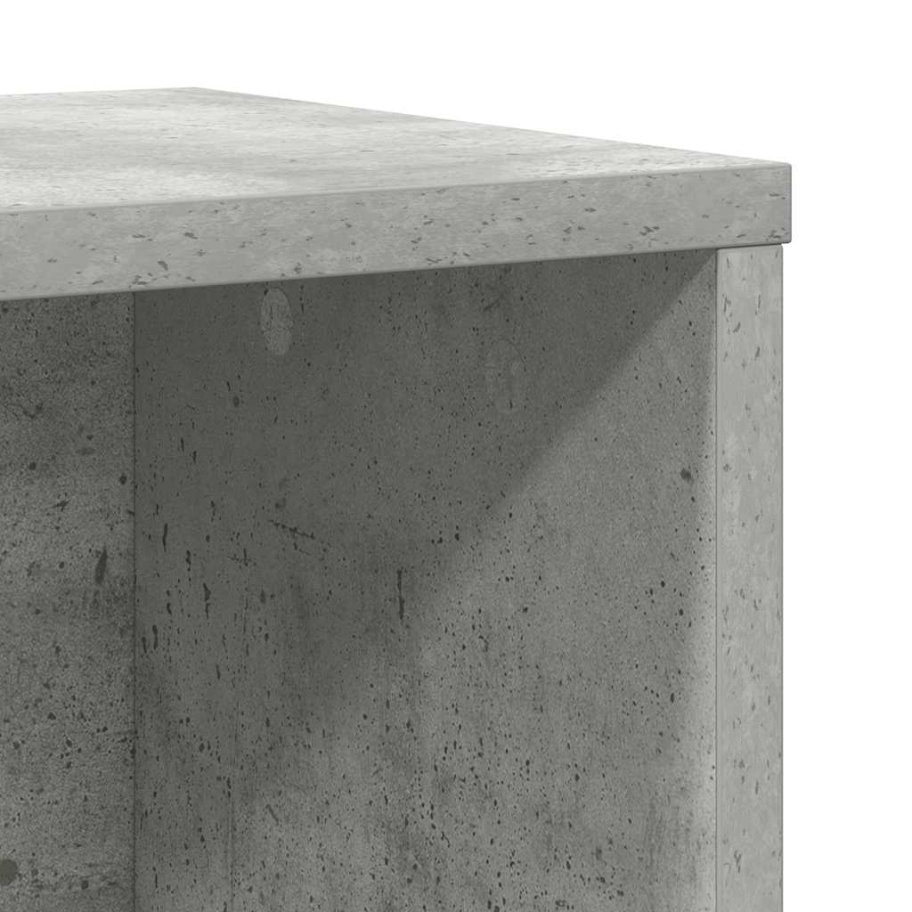 betonszürke szerelt fa könyvespolc 60x24x76,5 cm
