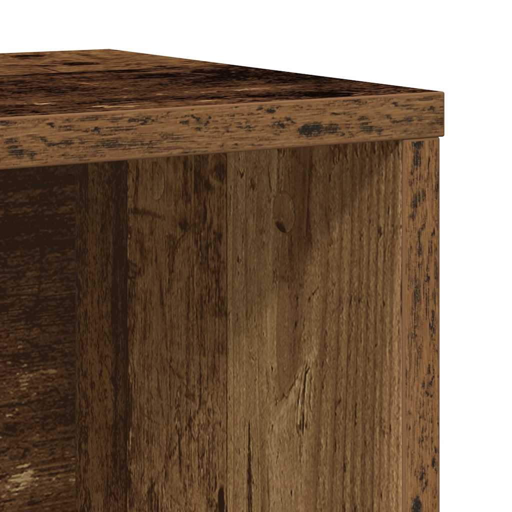 antik fa színű szerelt fa könyvespolc 60x24x76,5 cm
