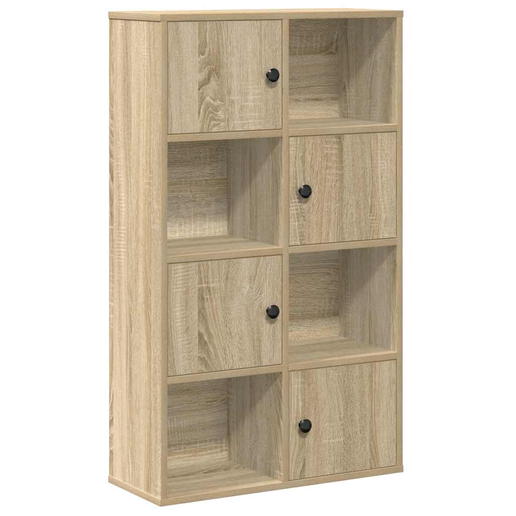 sonoma tölgy színű szerelt fa könyvespolc 60x24x101,5 cm