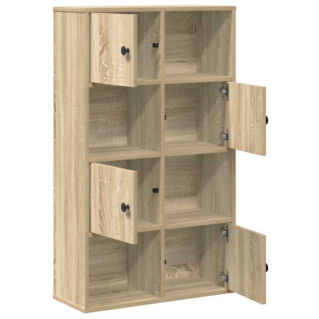 sonoma tölgy színű szerelt fa könyvespolc 60x24x101,5 cm